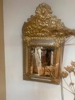 Vintage messing wandspiegel in Lodewijk XIV stijl, Antiek en Kunst, Antiek | Spiegels, Ophalen of Verzenden, Rechthoekig, Minder dan 50 cm