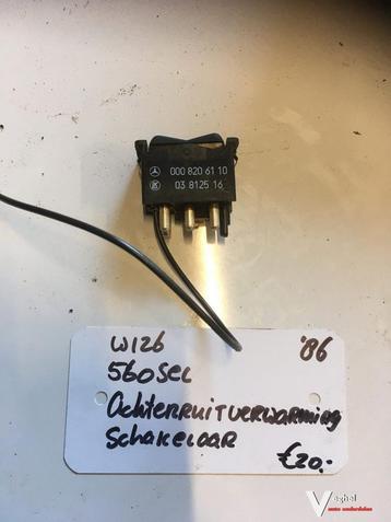 Mercedes w126 560 sec 1986 Achterruitverwarmingschakelaar beschikbaar voor biedingen