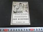 sticker Echt JAN KURVERS schoenmakerij / sporthuis, Verzamelen, Ophalen, Zo goed als nieuw, Bedrijf of Vereniging