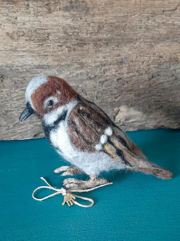 Genaaldvilte mus wol naaldvilten handgemaakt musje, Hobby en Vrije tijd, Vilt, Nieuw, Overige typen, Wolvilt, Ophalen of Verzenden