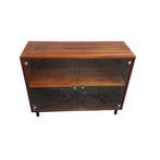 Vintage palissander vitrinekast, tv meubel, dressoir, Ophalen, 50 tot 100 cm, Onbekend, 25 tot 50 cm
