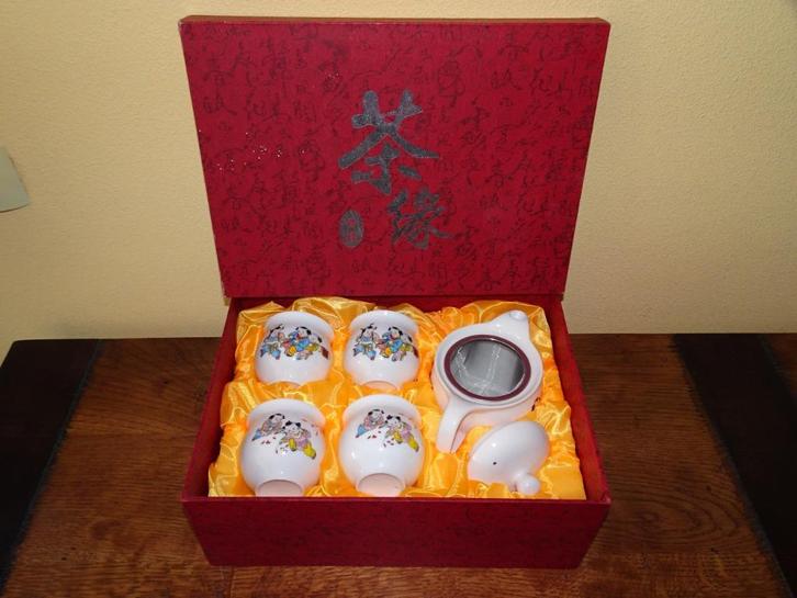 6 Delige chinese theeset in geschenkverpakking, Huis en Inrichting, Keuken | Servies, Nieuw, Compleet servies, Overige stijlen