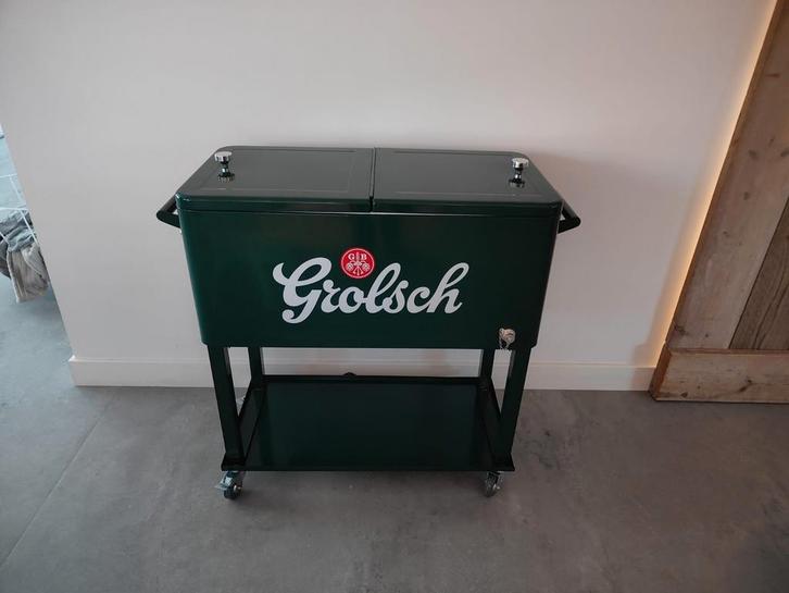 Grolsch Koelbox op Wielen - Perfect voor Feestjes!, Caravans en Kamperen, Koelboxen, Nieuw, Koelbox, Koelelement, Ophalen