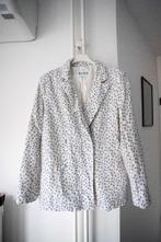 Blazer met bloemenpatroon linnen mix NA-KD maat 38, Maat 38/40 (M), NA-KD, Wit, Ophalen of Verzenden