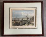 Amsterdam. Landswerf en dok-sluizen. Steendruk 1860, Antiek en Kunst, Kunst | Etsen en Gravures, Ophalen of Verzenden