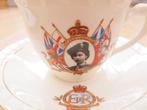Royalty/Queen Elizabeth/Kop en schotel/vintage/Engeland, Ophalen of Verzenden, Gebruikt, Buitenland, Servies