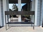 PTMD Sidetable Metaal met 2 Lades, Huis en Inrichting, Kasten | Dressoirs, Ophalen, Gebruikt, 100 tot 150 cm, Metaal