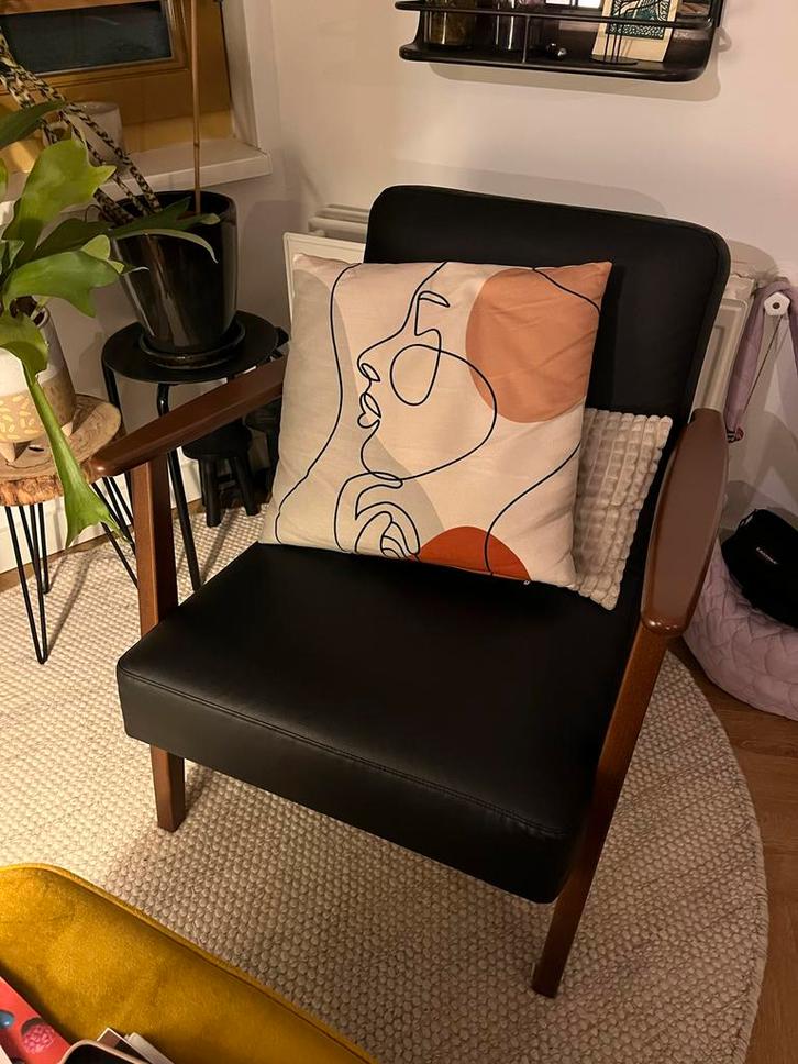 Stijlvolle IKEA Fauteuil - EKENÄSET, Huis en Inrichting, Fauteuils, Zo goed als nieuw, Hout, 50 tot 75 cm, 75 tot 100 cm, Ophalen