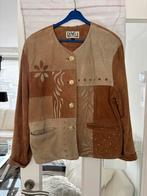 Vintage Suède Jas Dino Z Maat 44, Kleding | Dames, Bruin, Maat 42/44 (L), Ophalen of Verzenden, Jasje