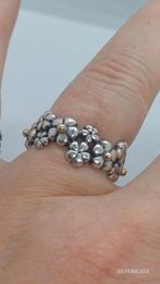 Pandora Daisy Ring Zilver/Goud - Maat 58, 18 tot 19, Ophalen of Verzenden, Dame, Zilver