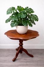 Franse Vintage wijntafel hout bijzettafel ingelegde bloemen, Antiek en Kunst, Antiek | Meubels | Tafels, Ophalen