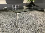 Metaform DD Salontafel - Glas & Aluminium, Gebruikt, 50 tot 100 cm, Vierkant, Glas