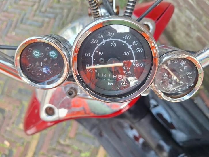 Retro scooter, Fietsen en Brommers, Snorfietsen en Snorscooters, Gebruikt, Overige merken, Benzine, Ophalen of Verzenden