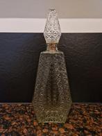 Vintage glazen decanter drankfles karaf, Ophalen of Verzenden, Zo goed als nieuw