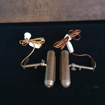 Schilderijlampje - Kastlampje - Wandlampje - Koper/Brons -2X beschikbaar voor biedingen