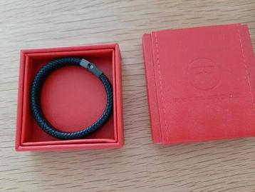 Rebel en Rose zwarte leren armband dames heren beschikbaar voor biedingen