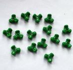 Driehoekkraal groen opaak van circa 1 cm (15 stuks), Verzenden, Nieuw, Kraal