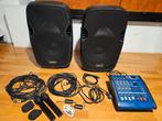 Vonyx Actieve Speakers 2x800w met Mengpaneel 800w Microfoons, Gebruikt, 120 watt of meer, Front, Rear of Stereo speakers, Ophalen