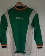 vintage Wollen Retro wielrenshirt groen wit maat 4, Fietsen en Brommers, Fietsaccessoires | Fietskleding, Nieuw, Bovenkleding