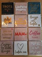 Persoonlijke Tegeltjes met Tekst & Kleur naar Keuze!, Ophalen of Verzenden