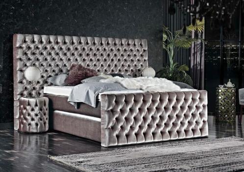 Boxspring EXCLUSIEF velvet stof  Kuster design bed, Huis en Inrichting, Slaapkamer | Boxsprings, Nieuw, Tweepersoons, Ophalen of Verzenden