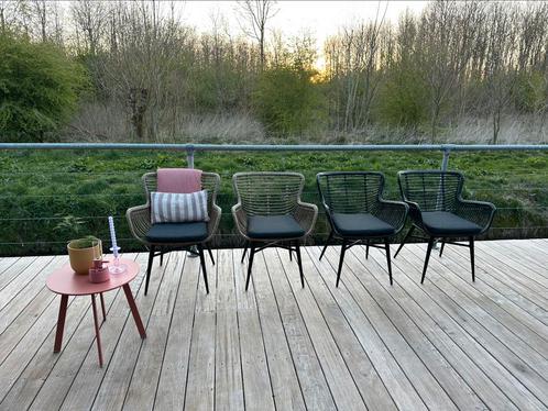 Intenso Asti dining tuinstoelen + kussentjes  4 st, Tuin en Terras, Tuinstoelen, Zo goed als nieuw, Rotan, Ophalen of Verzenden