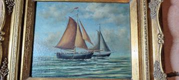 Oude Platbodems, Olieverf op Paneel beschikbaar voor biedingen