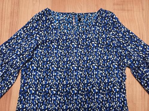 EKSEPT mooie blauw met wit en zwarte blouse maat S / 36 / 38, Kleding | Dames, Blouses en Tunieken, Zo goed als nieuw, Maat 36 (S)