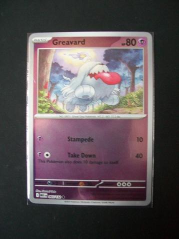 3973. Nieuwe Pokemon Kaart holofoil GREAYARD HP 80 (065/132) beschikbaar voor biedingen