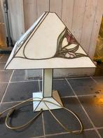 Tiffany Lamp met Bloemmotief - H 54 cm, B 38,5 cm, Ophalen