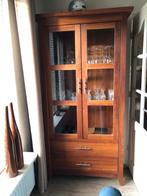 Kersenhouten vitrinekast - 105x36x200 cm, Huis en Inrichting, Kasten | Vitrinekasten, Gebruikt, 100 tot 150 cm, 200 cm of meer