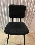 Stijlvolle zwarte bouclé stoel, Ophalen, Zwart, Nieuw, Vier