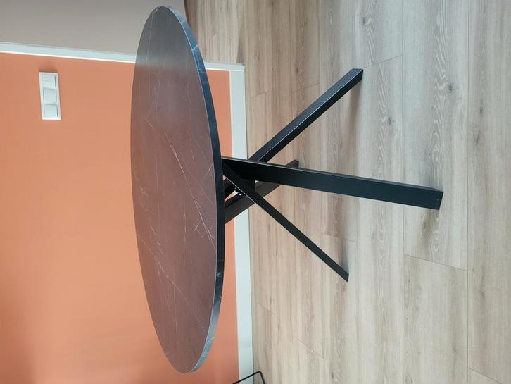 Zgan mariedamm eettafel rond, Huis en Inrichting, Tafels | Eettafels, Zo goed als nieuw, 100 tot 150 cm, 100 tot 150 cm, Rond