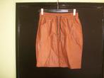 kort rok je van leer, Kleding | Dames, Ophalen, Bruin, Maat 42/44 (L), Zo goed als nieuw