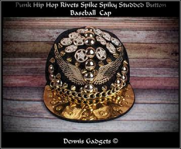 Dennis Gadgets: Exclusive Punk Hip Hop Rivets Spike Cap beschikbaar voor biedingen