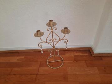 Kandelaar voor 3 kaarsen goud beschikbaar voor biedingen