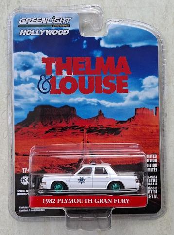 1982 Plymouth Gran Fury Greenlight 1/64 Chase police Thelma beschikbaar voor biedingen