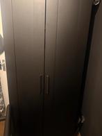 Zwarte kledingkast met deuren, Huis en Inrichting, Kasten | Kledingkasten, Ophalen, Overige materialen, Gebruikt, 50 tot 100 cm