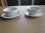 Douwe Egberts 2 witte cappuccino kop D10,5cm H5cm schotels, Huis en Inrichting, Keuken | Servies, Ophalen of Verzenden, Zo goed als nieuw