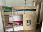 Steigerhouten Hoogslaper, Kinderen en Baby's, Kinderkamer | Bedden, Ophalen, 85 tot 100 cm, Gebruikt, Hoogslaper of Stapelbed