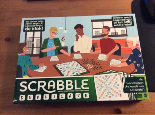 Scrabble Duplicate. Bordspel van Mattel. zgan, Hobby en Vrije tijd, Gezelschapsspellen | Bordspellen, Zo goed als nieuw, Een of twee spelers