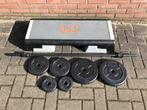 Reebok srep met les mills bodypump set stang met schijven, Sport en Fitness, Ophalen, Bodypump, Gebruikt, Reebok step