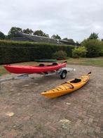 Kajaks incl trailer en toebehoren, Watersport en Boten, Kano's, Ophalen, Gebruikt, Twee personen