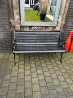 Zware tuinbank / parkbank met leeuwenkop, Tuin en Terras, Ophalen, Gebruikt, Hout
