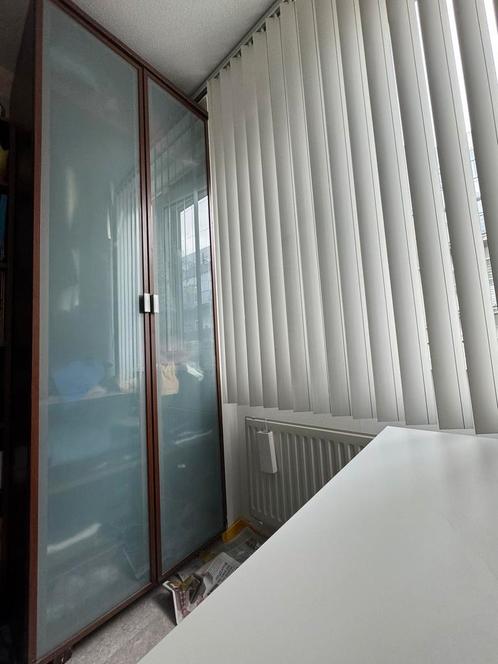 Klerenkast donkerbruin - Pax met glazen deuren, Huis en Inrichting, Kasten | Kledingkasten, Zo goed als nieuw, 200 cm of meer