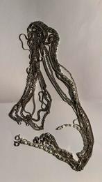 Diverse zilveren colliers div lengten in een koop!, Ophalen of Verzenden, Zo goed als nieuw