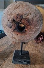 Houten Wiel op Voet - Industrieel & Landelijk Decoratie, Huis en Inrichting, Woonaccessoires | Overige, Ophalen of Verzenden, Zo goed als nieuw