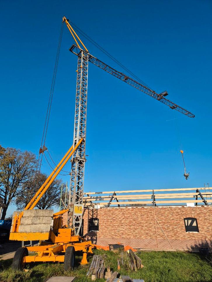 Bouwkraan 22m vlucht, Zakelijke goederen, Machines en Bouw | Kranen en Graafmachines, Kraan, Ophalen