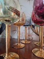 vergulde wijnglazen, Antiek en Kunst, Antiek | Glas en Kristal, Ophalen of Verzenden
