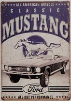 Ford Mustang Classics muslce reclamebord van metaal deco, Ophalen of Verzenden, Nieuw, Auto's